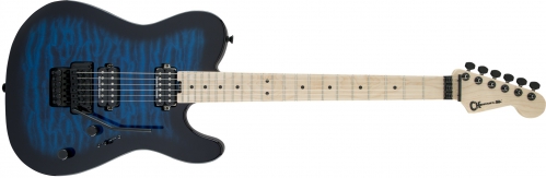 Charvel Pro-Mod San Dimas Style 2 HH FR M QM, Maple Fingerboard, Transparent Blue Burst electric guitar