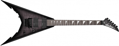 Jackson USA Signature Corey Beaulieu King V KV6, Ebony Fingerboard, Transparent Black Burst electric guitar