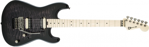 Charvel Pro-Mod San Dimas Style 1 HH FR M QM, Maple Fingerboard, Transparent Black Burst electric guitar
