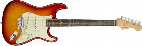 Fender American Elite Stratocaster Ebony Fingerboard, Aged Cherry Burst (Ash) electric guitar