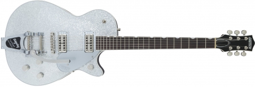 Gretsch G6129T Players Edition Jet FT with Bigsby Rosewood Fingerboard, Silver Sparkle electric guitar