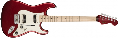 Fender Contemporary Stratocaster HH, Maple Fingerboard, Dark Metallic Red electric guitar
