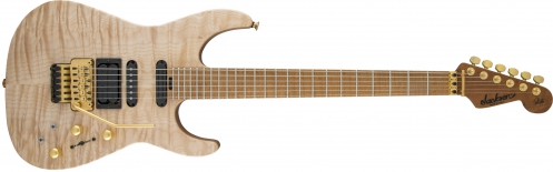 Jackson USA Signature Phil Collen PC1 Satin Stain, Caramelized Flame Maple Fingerboard, Satin Au Natural electric guitar