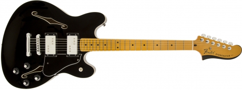 Fender Starcaster Maple Fingerboard, Black electric guitar