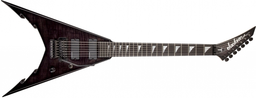 Jackson USA Signature Corey Beaulieu King V KV7, Ebony Fingerboard, Transparent Black Burst electric guitar