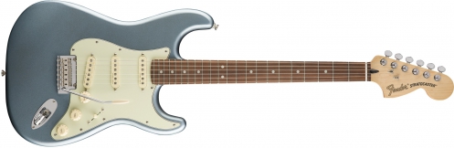 Fender Deluxe Roadhouse Stratocaster Pau Ferro Fingerboard, Mystic Ice Blue electric guitar