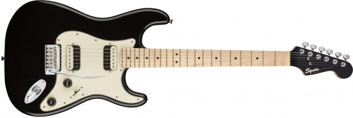 Fender Contemporary Stratocaster HH, Maple Fingerboard, Black Metallic electric guitar