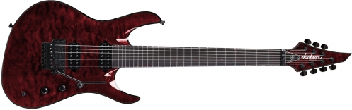 Jackson USA Signature Chris Broderick Soloist 7, Ebony Fingerboard, Transparent Red electric guitar