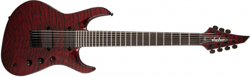 Jackson USA Signature Chris Broderick Soloist HT7, Ebony Fingerboard, Transparent Red electric guitar