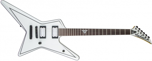 Jackson USA Signature Gus G. Star, Rosewood Fingerboard, Satin White with Black Pinstripes electric guitar