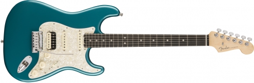 Fender American Elite Stratocaster HSS Shaw Bucker Ebony Fingerboard, Ocean Turquoise electric guitar