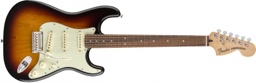 Fender Deluxe Roadhouse Stratocaster Pau Ferro Fingerboard, 3-Color Sunburst electric guitar