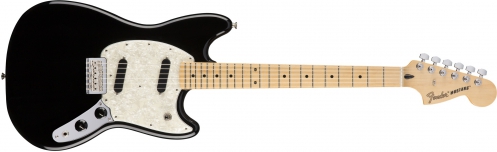 Fender Mustang, Maple Fingerboard, Black electric guitar