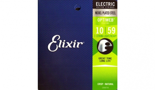 Elixir 19074 Optiweb Light 7-string electric guitar strings 10-59