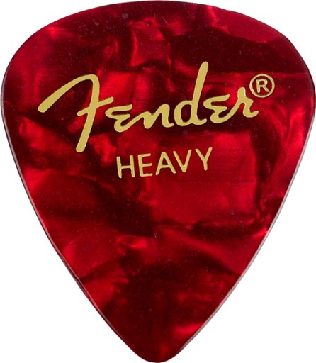 Fender 351 Red Moto Heavy guitar pick