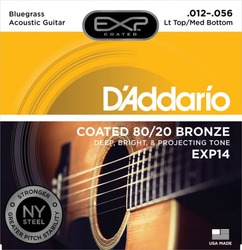 D′Addario EXP 14 acoustic guitar strings 12-56