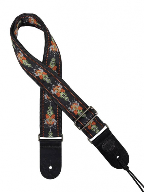 Gaucho GST-183-05 guitar strap, ancient flowers