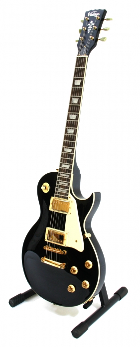 Vintage V100GBK electric guitar black, gloss
