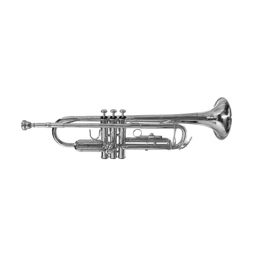 Stewart Ellis SE-1800-S Bb trumpet, silver, with case