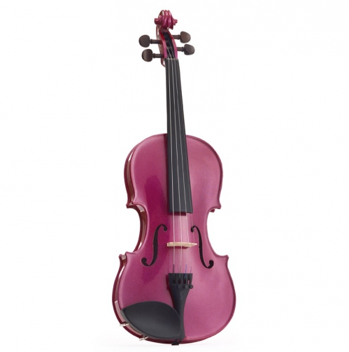 Stentor 1401RPA Harlequin 4/4 violin, pink with case and bow