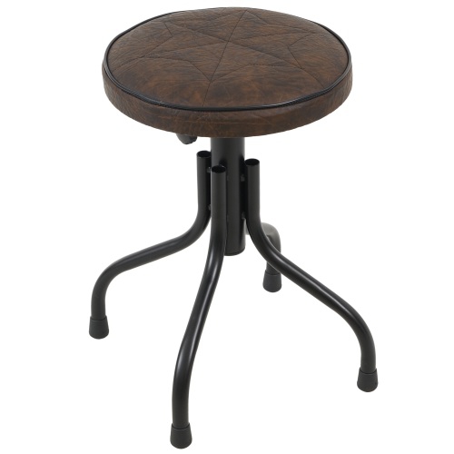 Stim ST11BI mini stool, adjustable height, brown upholstery 