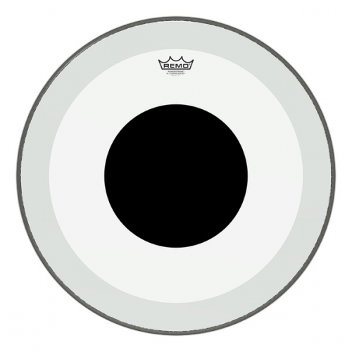 Remo P3-1318-10 Powerstroke 3 Clear Black Dot 18″ transparent, drum tension