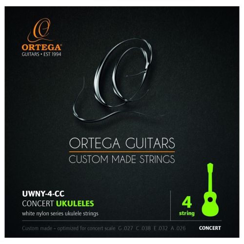 Ortega UWNY 4 CC concert ukulele strings, white nylon