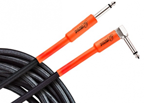 Ortega OECI 10 black tweed guitar cable, 4.5m 