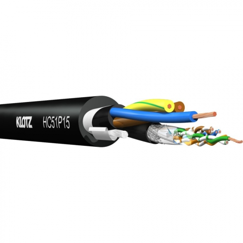 Klotz HC51P15 Hybrid cable 1 x CAT5 patch + power 1.5 mm²