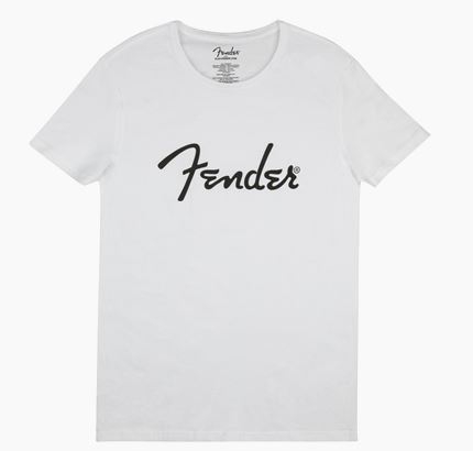 Fender Spaghetti Logo Men′s Tee, White, Xxl