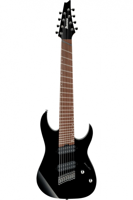 Ibanez RGMS8 BK Multi Scale Iron Label 8-string electric guitar