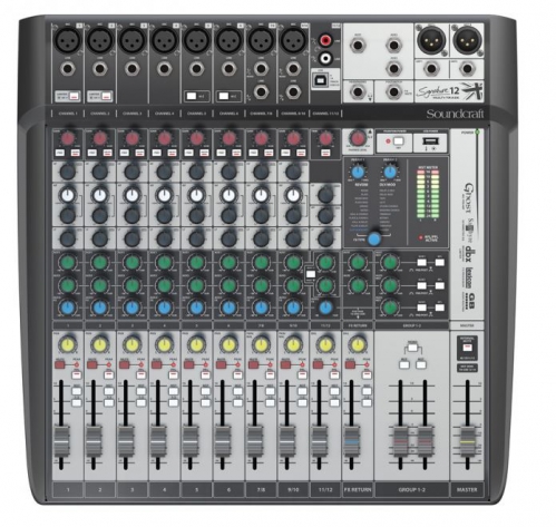 Soundcraft Signature Multitrack 12 MTK mixing console with USB interface