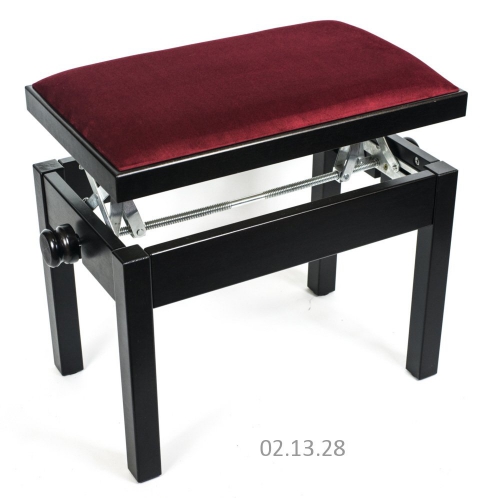 MStar Sonata piano bench, color: black matt, maroon padding