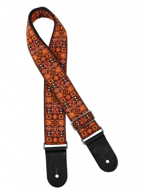 Gaucho GST-186 OR Traditional Orange Mosaic guitar strap