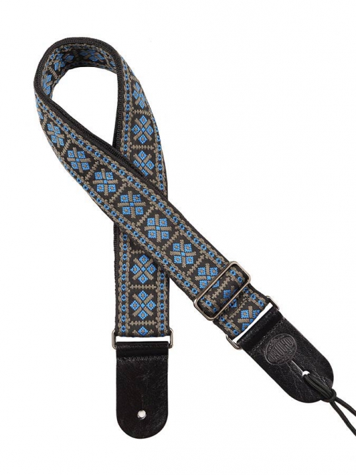 Gaucho GST-181-BG guitar strap, blue and gray