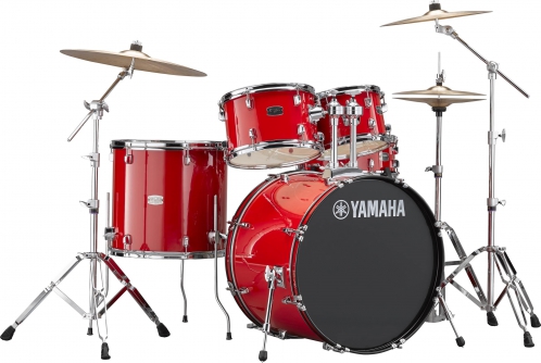 Yamaha Rydeen Power Fusion drum kit + hardware, hot red