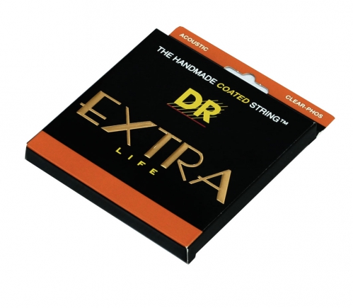 DR EXR-10 Clear Coated acoustic guitar strings 10-48