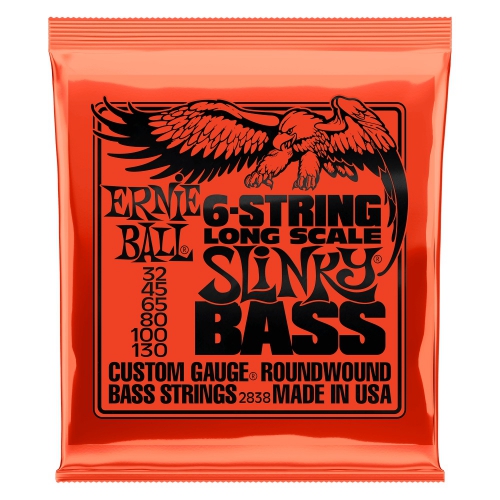 ErnieBall 6-string Slinky Bass Long Scale Nickel Wound bass strings 32-130