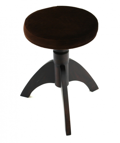 Akmuz adjustable piano stool, round (brown)