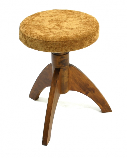 Akmuz adjustable piano stool, round (light brown)