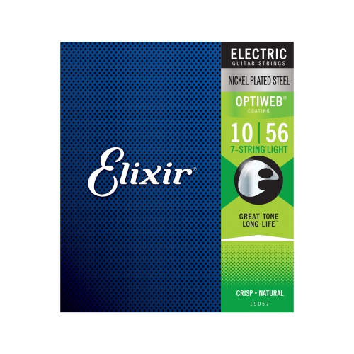 Elixir 19057 Optiweb Light 7-string electric guitar strings 10-56