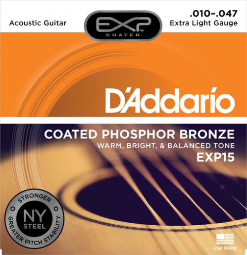 D′Addario EXP-15 acoustic guitar strings 10-47