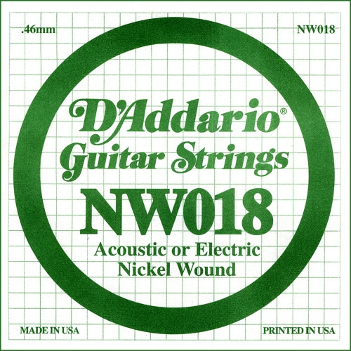 D′Addario NW018 Nickel Wound Electric Guitar String