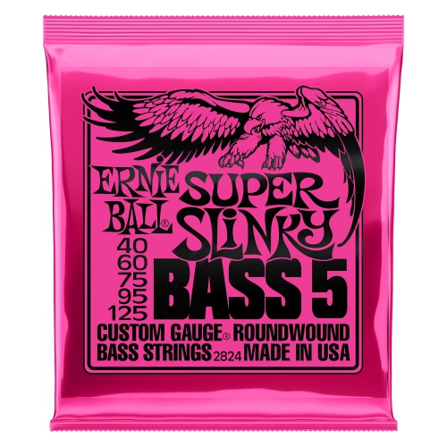 Ernie Ball 2824 NC Super Slinky 5-String Bass Strings (40-125)