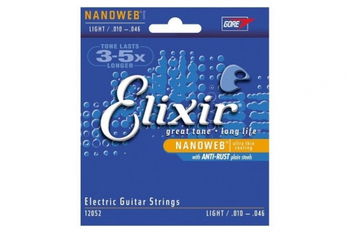 Elixir Nanoweb Coating Light electric guitar strings 10-46