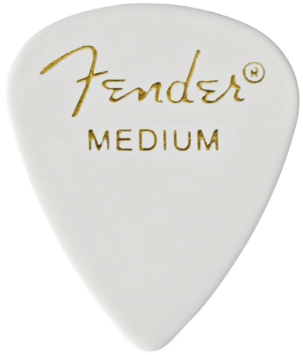 Fender Classic Celluloid medium white pick