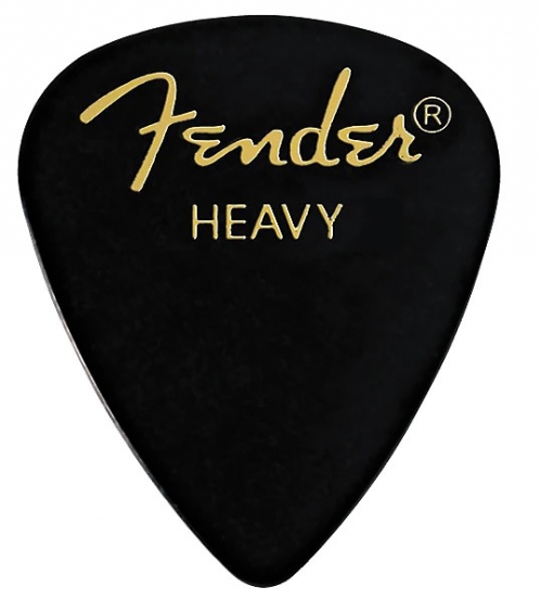 Fender Classic Celluloid heavy black guitar pick