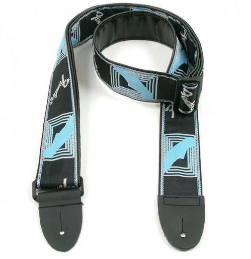 Fender Monogrammed black/gray/blue guitar strap
