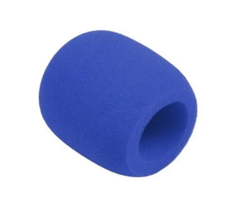 Monacor WS-5 microphone windscreen, blue