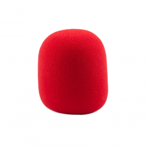 Monacor WS-5 microphone windscreen, red